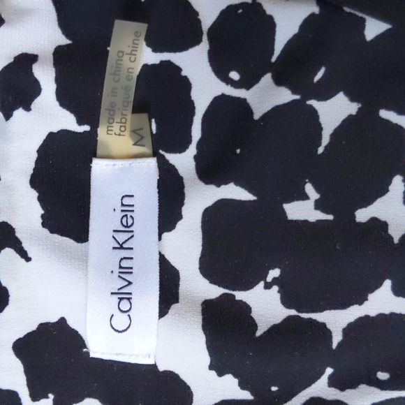 Calvin Klein Shell, M, Black and White, Sleeveless - Picture 2 of 5